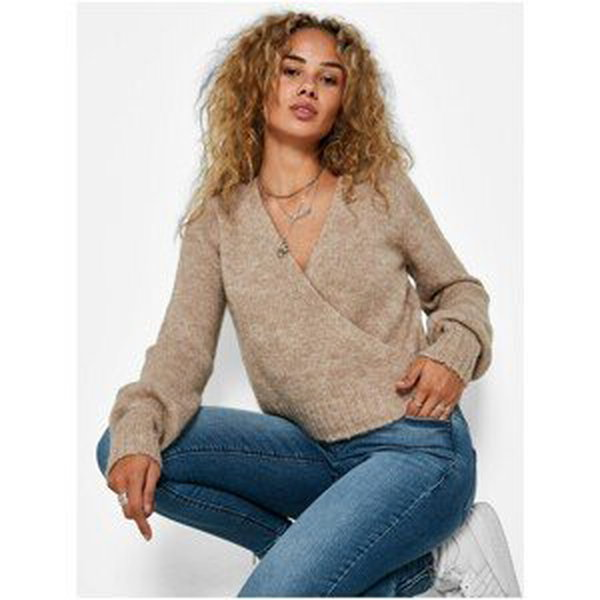 Brown Wrap Sweater Noisy May Coco - Women