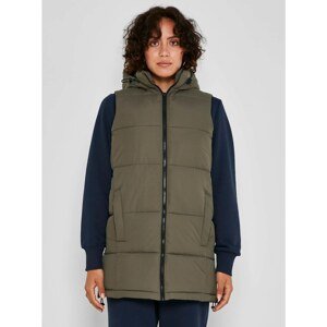 Khaki Quilted Vest Noisy May Aurora - Women