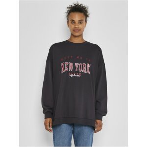 Dark Grey Sweatshirt Noisy May College - Women