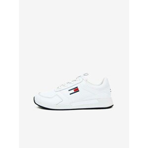 White Men's Leather Sneakers Tommy Jeans - Mens