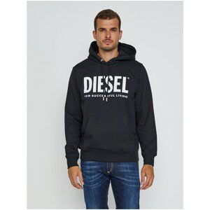 Black Men's Hoodie Diesel Girk-Hood-Ecologo - Men