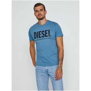 Blue Men's T-Shirt Diesel Diegos-Ecologo - Men's