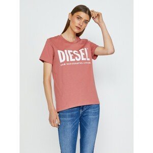 Pink women's T-shirt Diesel Sily-Ecologo - Women