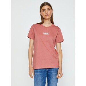 Women's Pink T-Shirt Diesel Silos - Women
