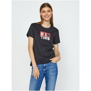 Women's Black T-Shirt Diesel Sily - Women