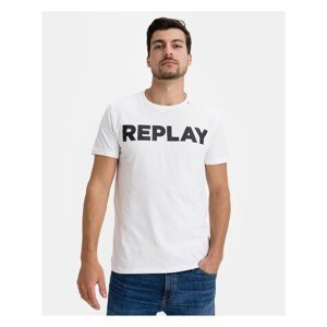 White Men's T-Shirt Replay - Men's