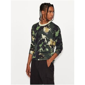 Dark Green Men's Patterned Sweater Armani Exchange - Men