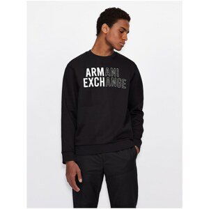Black Men's Patterned Sweatshirt Armani Exchange - Men