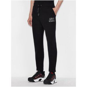 Black men's sweatpants with Armani Exchange print - Men