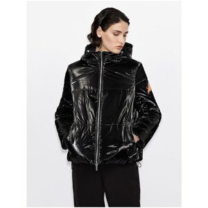 Black Women's Quilted Double-Sided Winter Jacket Armani Exchange - Women