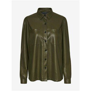 Khaki Leatherette Shirt Noisy May Hill - Women