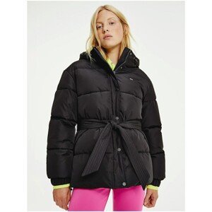 Black Women's Quilted Winter Jacket Tommy Jeans - Women