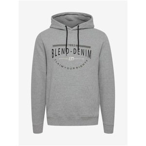 Grey Sweatshirt With Blend Hoodie - Men