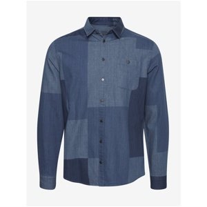 Blue Denim Plaim Shirt Blend - Men