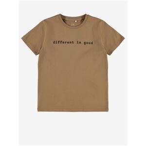 Brown boys' T-shirt name it Selvan - unisex