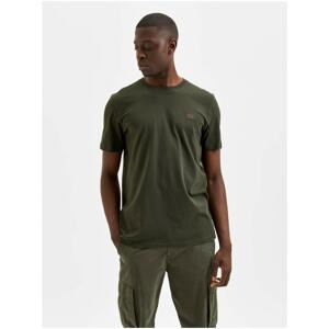 Khaki T-Shirt Selected Homme Kaley - Men