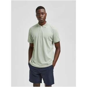 Light Green Polo T-Shirt Selected Homme Aze - Men