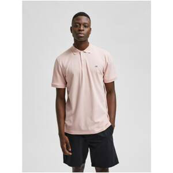 Light Pink Polo T-Shirt Selected Homme Aze - Men
