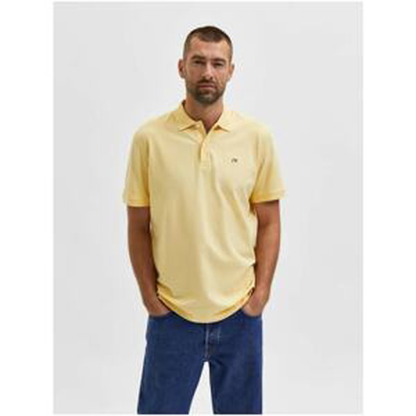 Light Yellow Polo T-Shirt Selected Homme Aze - Men