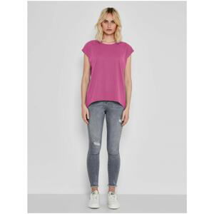 Dark Pink Basic T-Shirt Noisy May Mathilde - Women