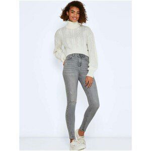 Light Grey Skinny Fit Jeans Noisy May Callie - Women