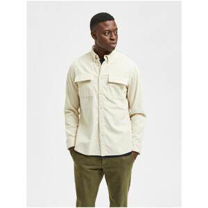 Cream Corduroy Shirt Selected Homme Regasgar - Men