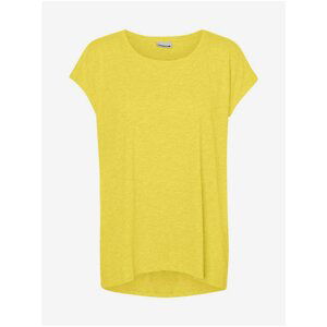 Yellow Striple Extended Basic T-Shirt Noisy May Mathilde - Women