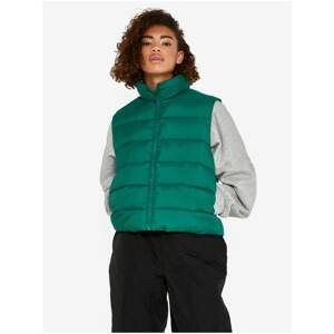 Green quilted vest Noisy May Marcus - Women