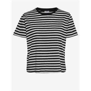 White-Black Women's Striped T-Shirt Noisy May Alice - Women