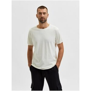 Cream T-Shirt Selected Homme Bridge - Men