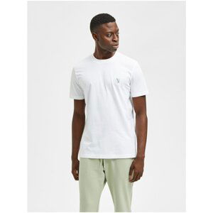 White T-Shirt Selected Homme Moss - Men