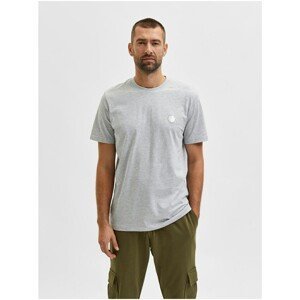 Light Grey T-Shirt Selected Homme Moss - Men