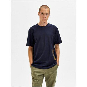 Dark Blue T-Shirt Selected Homme Relax - Men