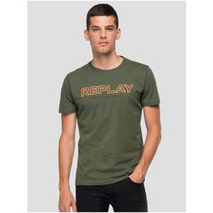 Green Men's T-Shirt with Replay - Men's