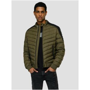 Khaki Men's Quilted Winter Jacket Replay - Men