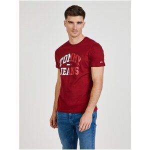 Red Men's T-Shirt Tommy Jeans - Men's
