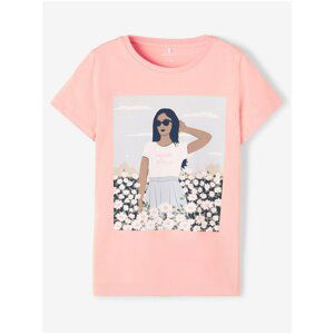 Apricot girls' T-shirt name it Dinise - unisex