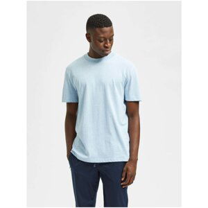 Light Blue Basic T-Shirt Selected Homme Colman - Men