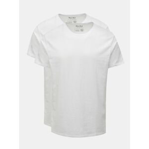 Set of two slim fit basic T-shirts under the shirt in white Blend - Men