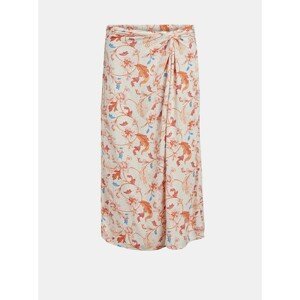 Orange-cream patterned skirt . OBJECT Obdulia - Women