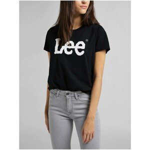Black Women's T-Shirt with Lee Print - Women