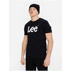 Black Men's T-Shirt with Lee Print - Men's