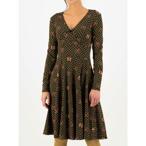 Yellow-black patterned dress Blutsgeschwister Shalala Tralala - Women