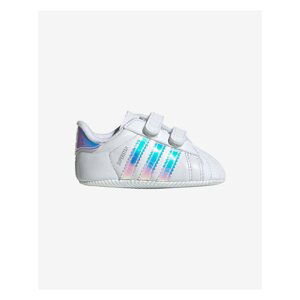 White Kids Leather Sneakers adidas Originals Superstar Crib - unisex