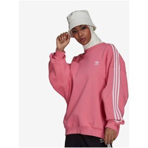White-Pink Loose Sweatshirt Adidas Originals - Women