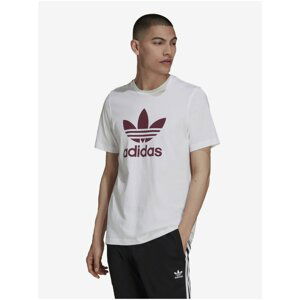 White Men's T-Shirt with Print adidas Originals Trefoil T-shirt - Men