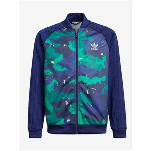 Green-Blue Girls Patterned Jacket adidas Originals SST Top - Unisex