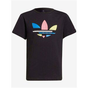 Black Girls' T-Shirt with Adidas Originals Tee Print - Unisex