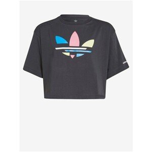 Black Girls' Cropped T-Shirt with Adidas Originals Cropped Tee Print - Unisex