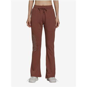 Brown Women's Flared Fit Sweatpants with Adidas Originals Open Lettering - Women